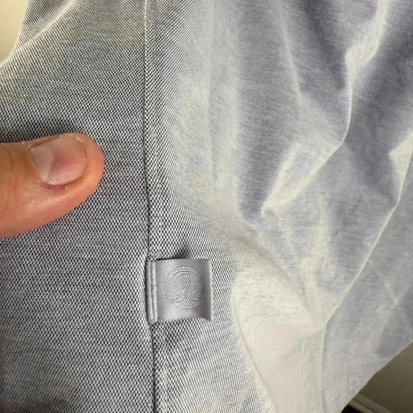 Lululemon Commission Long-Sleeve Shirt Pocket Heather Blue Medium - Picture 3 of 5